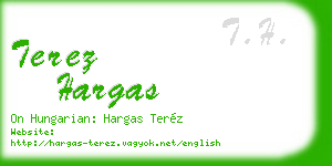 terez hargas business card